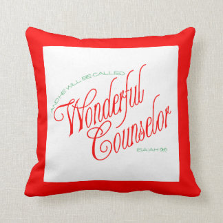 Isaiah 9:6 Wonderful Counsellor Scripture Pillow