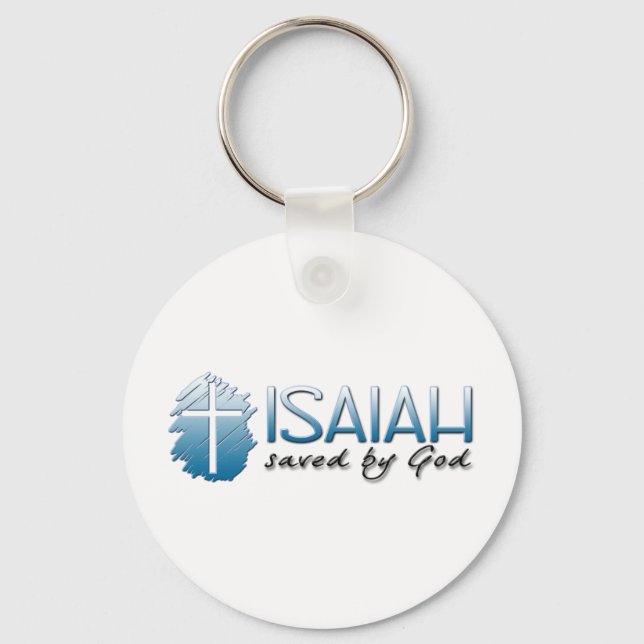 Isaiah Name Means: Saved by God Key Ring (Front)