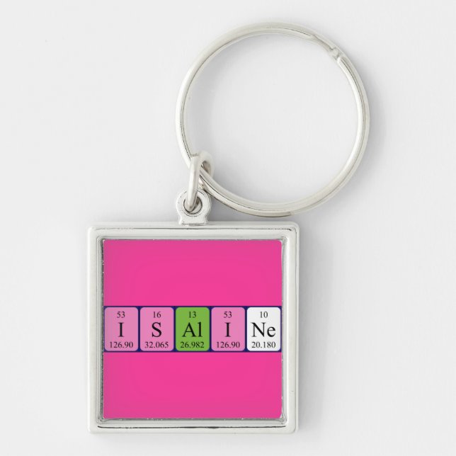 Isaline periodic table name keyring (Front)