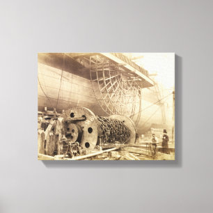 Isambard Kingdom Brunel (1806-59) beside the 'Grea Canvas Print