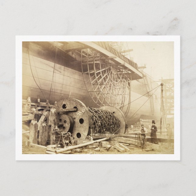 Isambard Kingdom Brunel (1806-59) beside the 'Grea Postcard (Front)