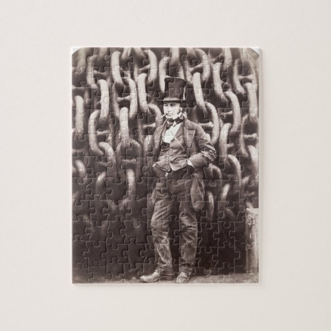 Isambard Kingdom Brunel, standing in front of the Jigsaw Puzzle (Vertical)