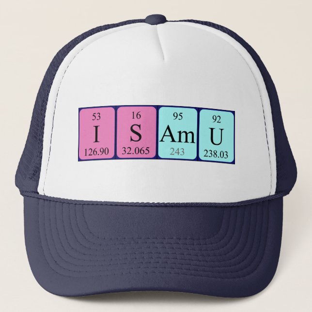 Isamu periodic table name hat (Front)