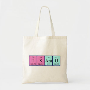 Isamu periodic table name tote bag