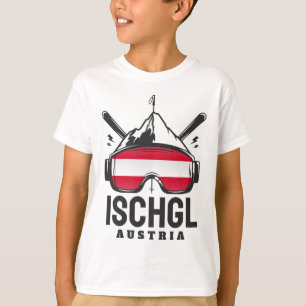 Ischgl Austria Ski Resort Retro Skiing T-Shirt