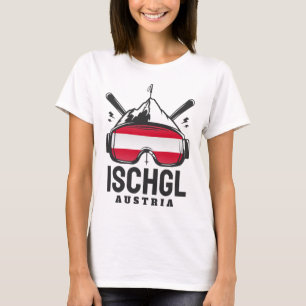 Ischgl Austria Ski Resort Retro Skiing T-Shirt