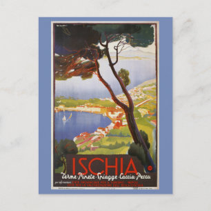 Ischia Island Italy summer travel ad Postcard