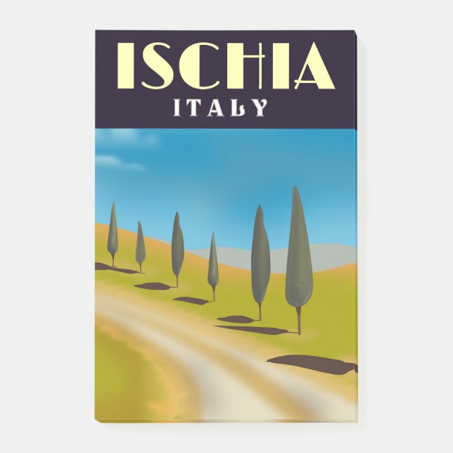 Ischia Italy travel poster Post-it Notes (Front)