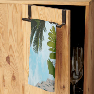 Ischia Ponte Oceanfront Palm Serenity 1 Tea Towel