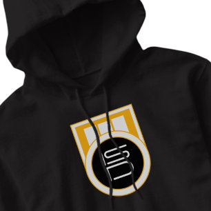 ISD Black Gold Streetwear Logo Retro  Hoodie