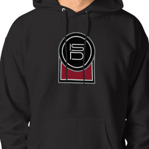 ISD Men's Red black Logo-type Sweatshirt Hoodie