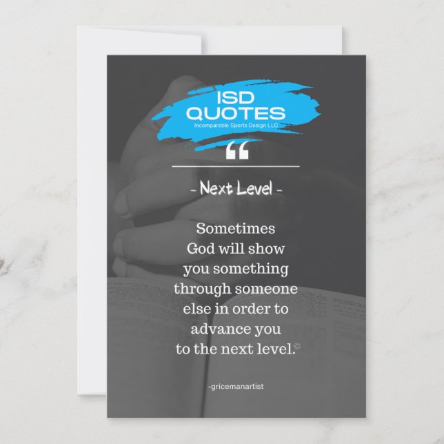 ISD Quote Next Level Invitation (Front)