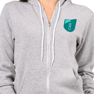 ISD Women's Turquoise Logo-type Retro Hoodie
