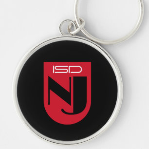 ISD Women's Turquoise Logo-type Retro  Key Ring
