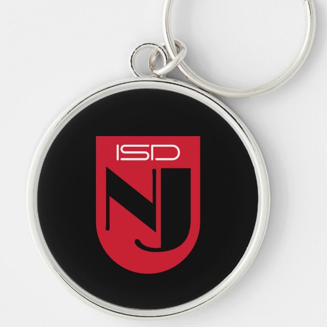 ISD Women's Turquoise Logo-type Retro  Key Ring (Front)