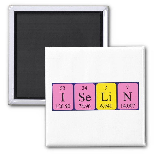 Iselin periodic table name magnet (Front)