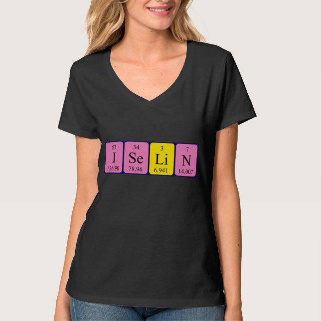 Iselin periodic table name shirt (Front)