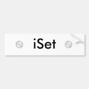 iSet volleyball bumper sticker