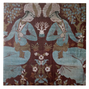 Isfahan style panel, Persian, 17th century (silk) Tile