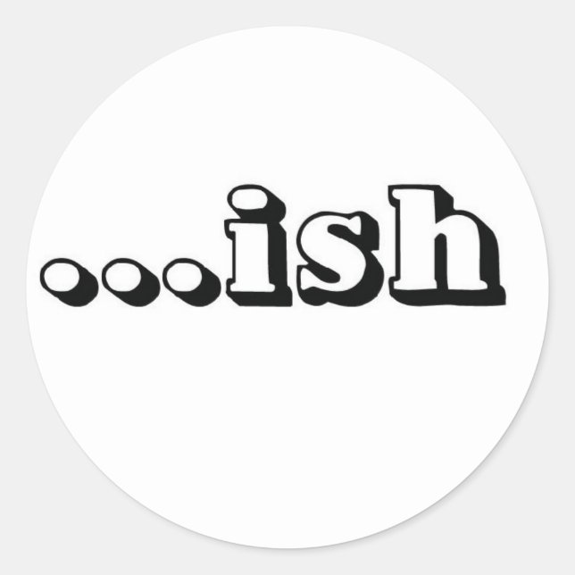 ish logo Wt Classic Round Sticker (Front)