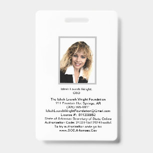 Ishah Laurah Wright Academy And University ID Badge