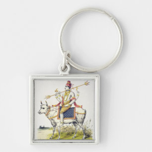 Ishana or Shiva, engraved by C. de Motte (1785-183 Key Ring