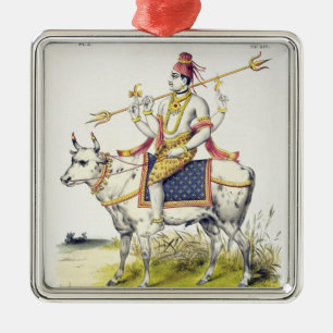 Ishana or Shiva, engraved by C. de Motte (1785-183 Metal Tree Decoration