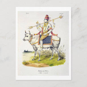 Ishana or Shiva, engraved by C. de Motte (1785-183 Postcard