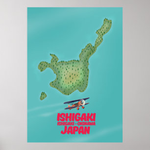 Ishigaki Okinawa, Japan map Poster