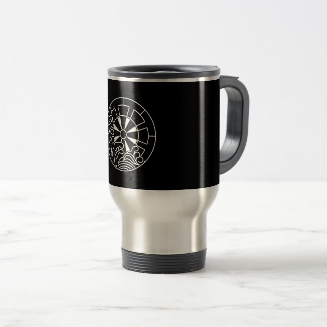 Ishimochi: Chinanuki Nami ni Genji Kuruma Travel Mug (Front Right)