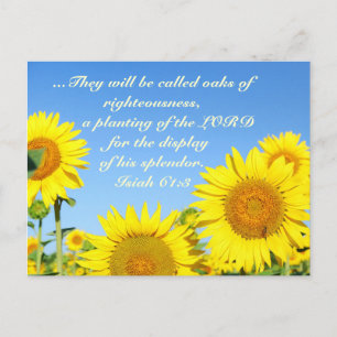 Isiah 61:3 Bible Verse Postcard