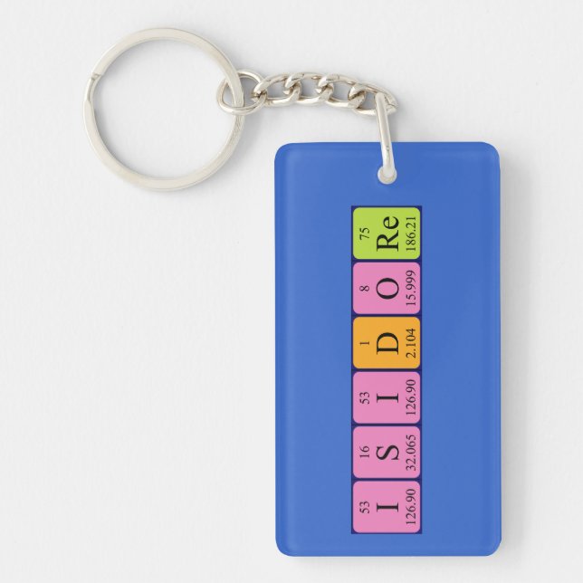 Isidore periodic table name keyring (Front)
