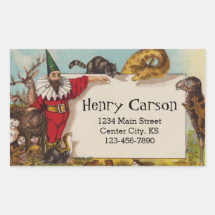 Isidore the Elf & his Animals Address Sticker