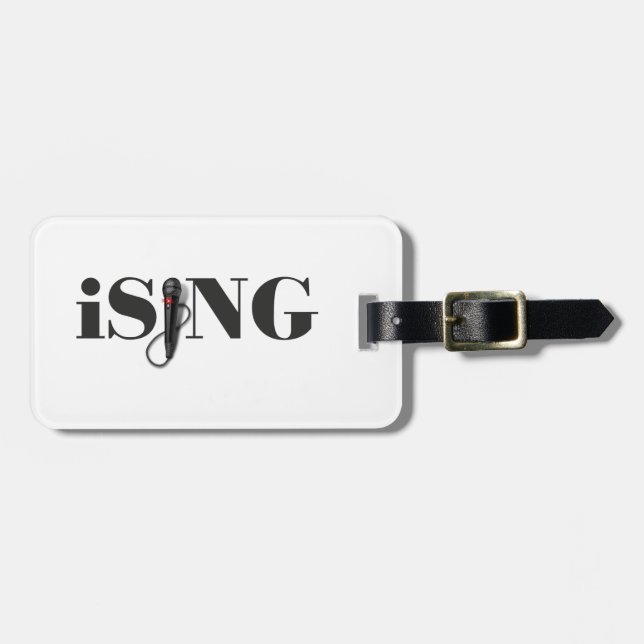 iSING Microphone Performer Luggage Tag (Front Horizontal)