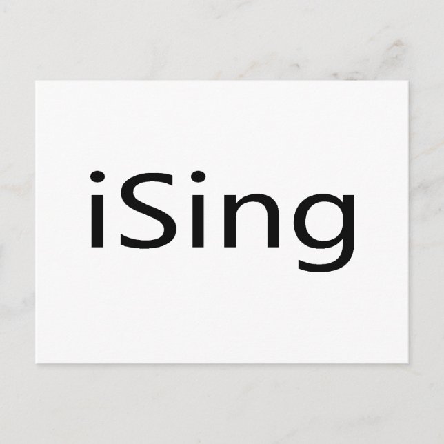 iSing Postcard (Front)