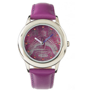 ISIS, Antique Egyptian Goddess Purple White Watch