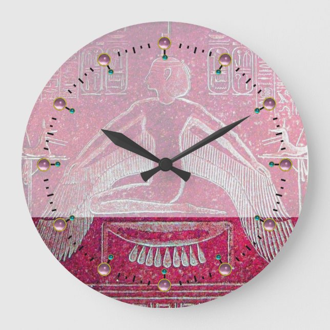 ISIS, Antique Red Pink Large Clock (Front)