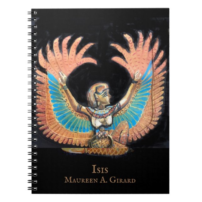 Isis Egyptian Goddess Wings Maureen Girard Notebook (Front)