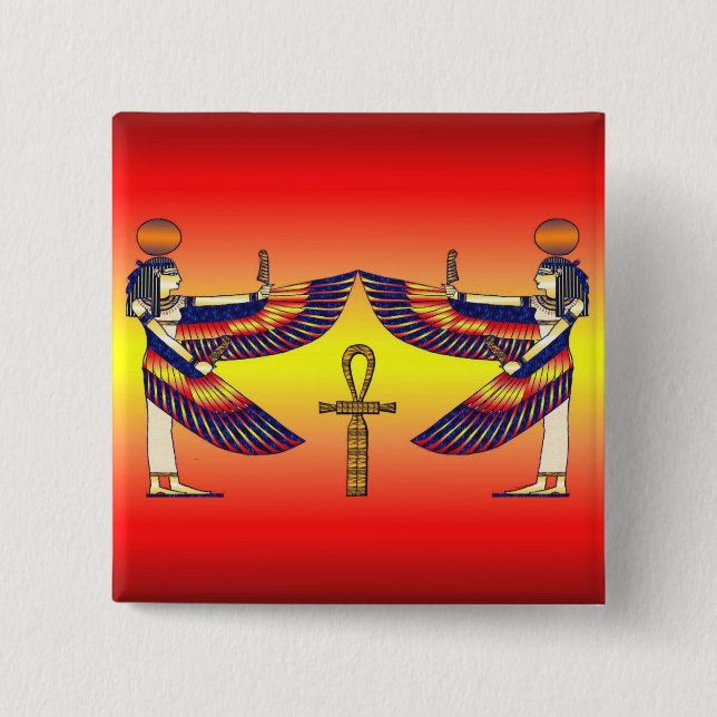 Isis Mirror 15 Cm Square Badge (Front)