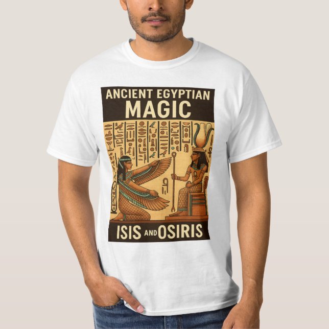 Isis & Osiris Egyptian Art – Spiritual T-Shirt (Front)