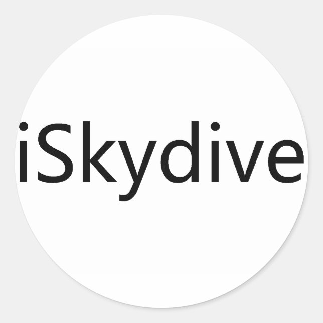iSkydive Classic Round Sticker (Front)
