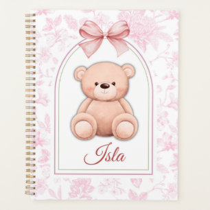 Isla   Custom Pink Teddy Bear Nursery Design  Planner