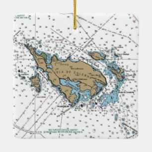 Isla De Culebra Puerto Rico Ceramic Ornament