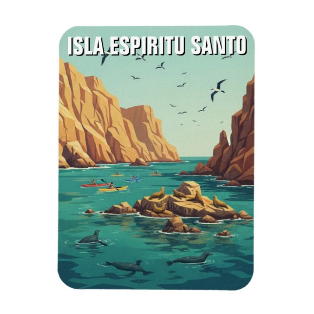 Isla Espíritu Santo Mexico Magnet (Vertical)