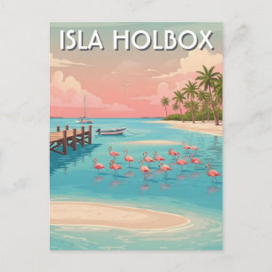 Isla Holbox Mexico Travel Beach Postcard