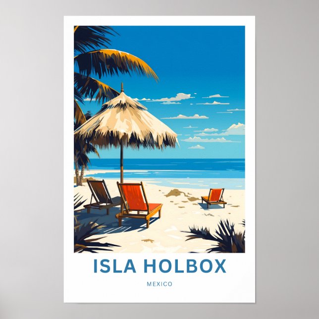 Isla Holbox Mexico Travel Print (Front)