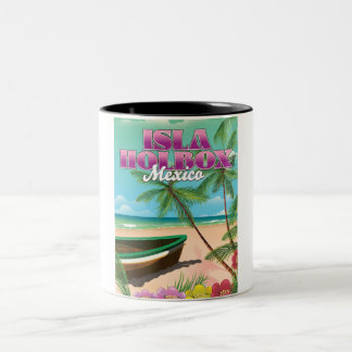 Isla Holbox Mexico Two-Tone Coffee Mug