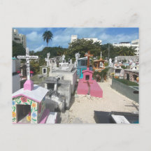 Isla Mujeres Cemetery Postcard