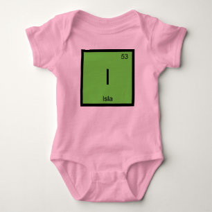 Isla Name Chemistry Element Periodic Table Baby Bodysuit