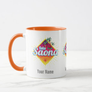 Isla Saona Caribbean Dominican Republic Retro Mug